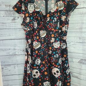 Oten Rockabilly Skull Dress size 4xl
